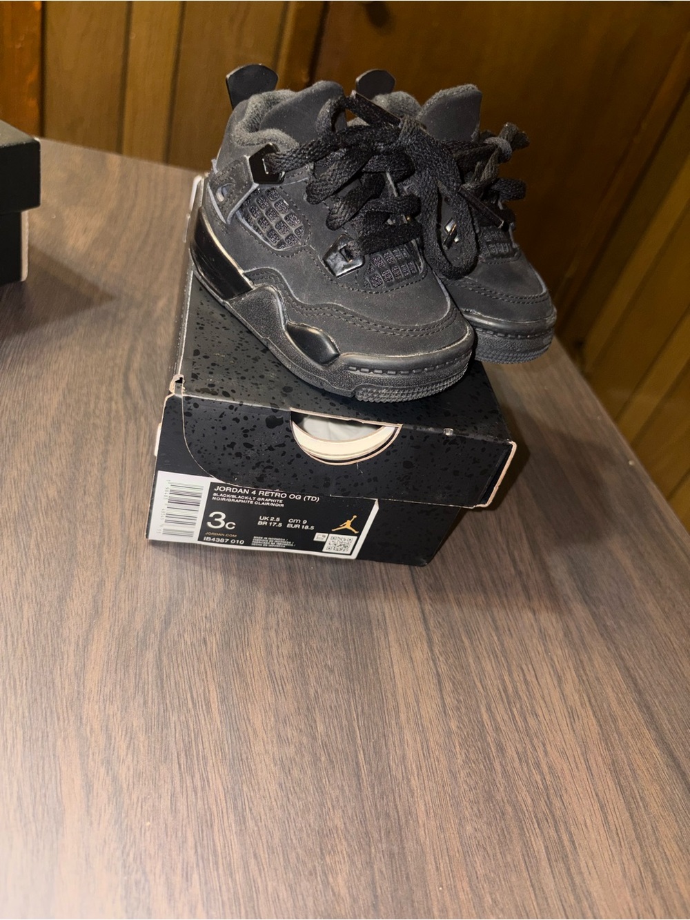 Jordan Kids' Black Suede & Leather Low-Top Sneakers